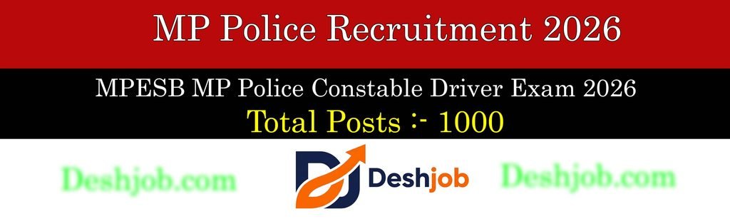 MPESB MP Police Constable Driver Recruitment 2026 driver
